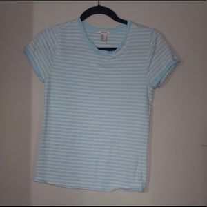 Striped baby blue t-shirt